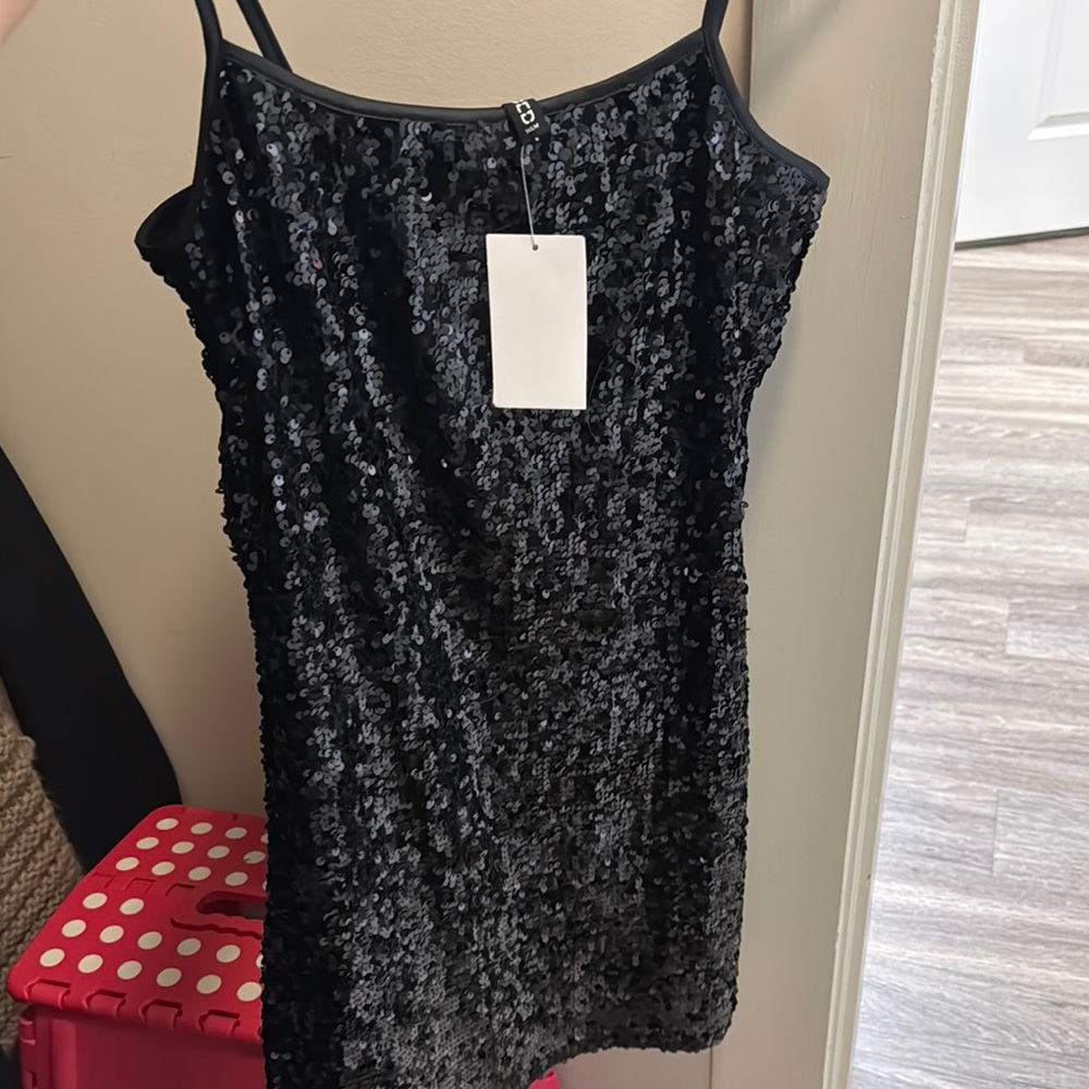 H&M Black Sequin Party Dress